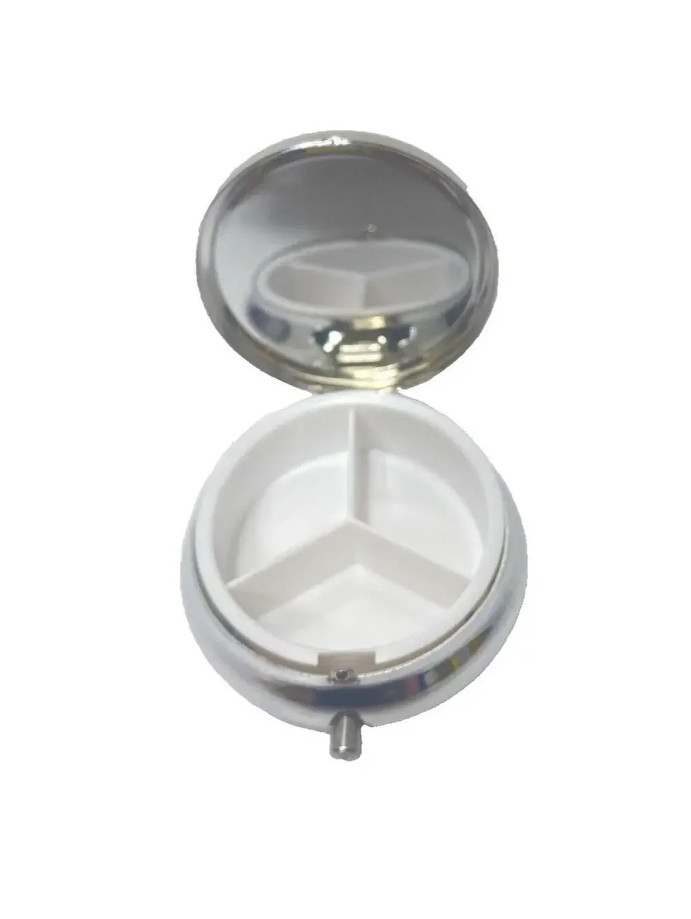 Medicine Pill Holder 3 Compartments Divider Easy Carry In Purse Take Along Small